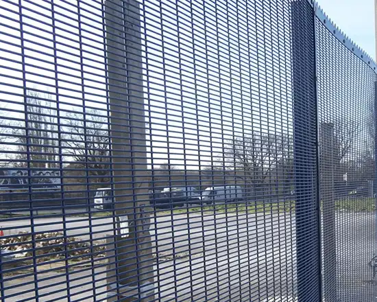 High-security 358 anti-climb fence for perimeter protection.